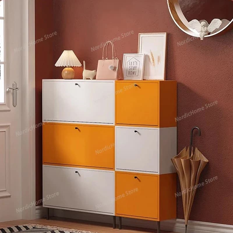 Luxury Wood Modern Shoe Cabinet Entry Large Vertical Wall Room Shoe Cabinet Boots Fashion Princess Zapatero Hotel Furniture