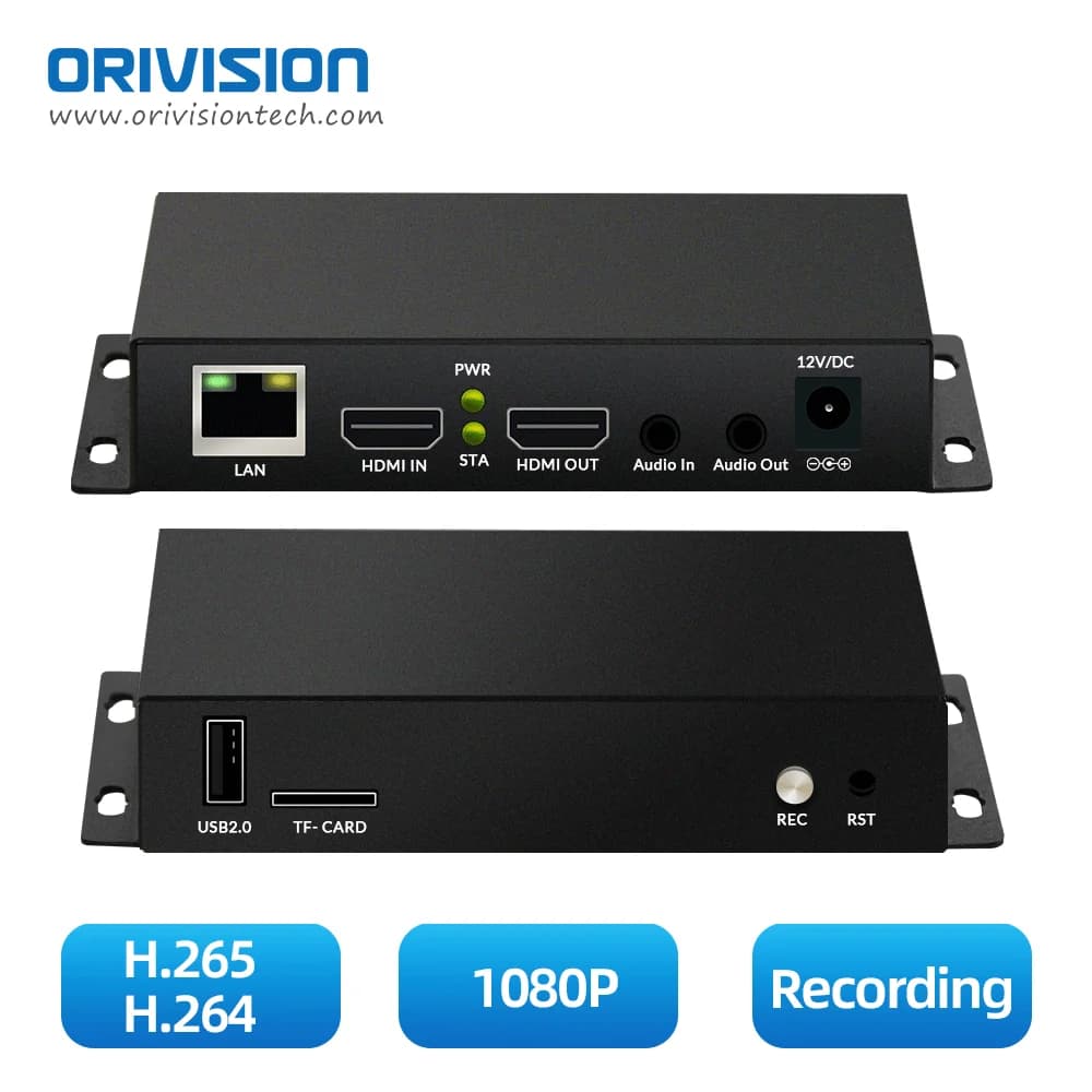 ORIVISION Encoder HDMI-IP H.265 H.264 1080P HDMI Video Encoder 4K con SRT RTMP RTMPS RTSP HTTP UDP per lo streaming live