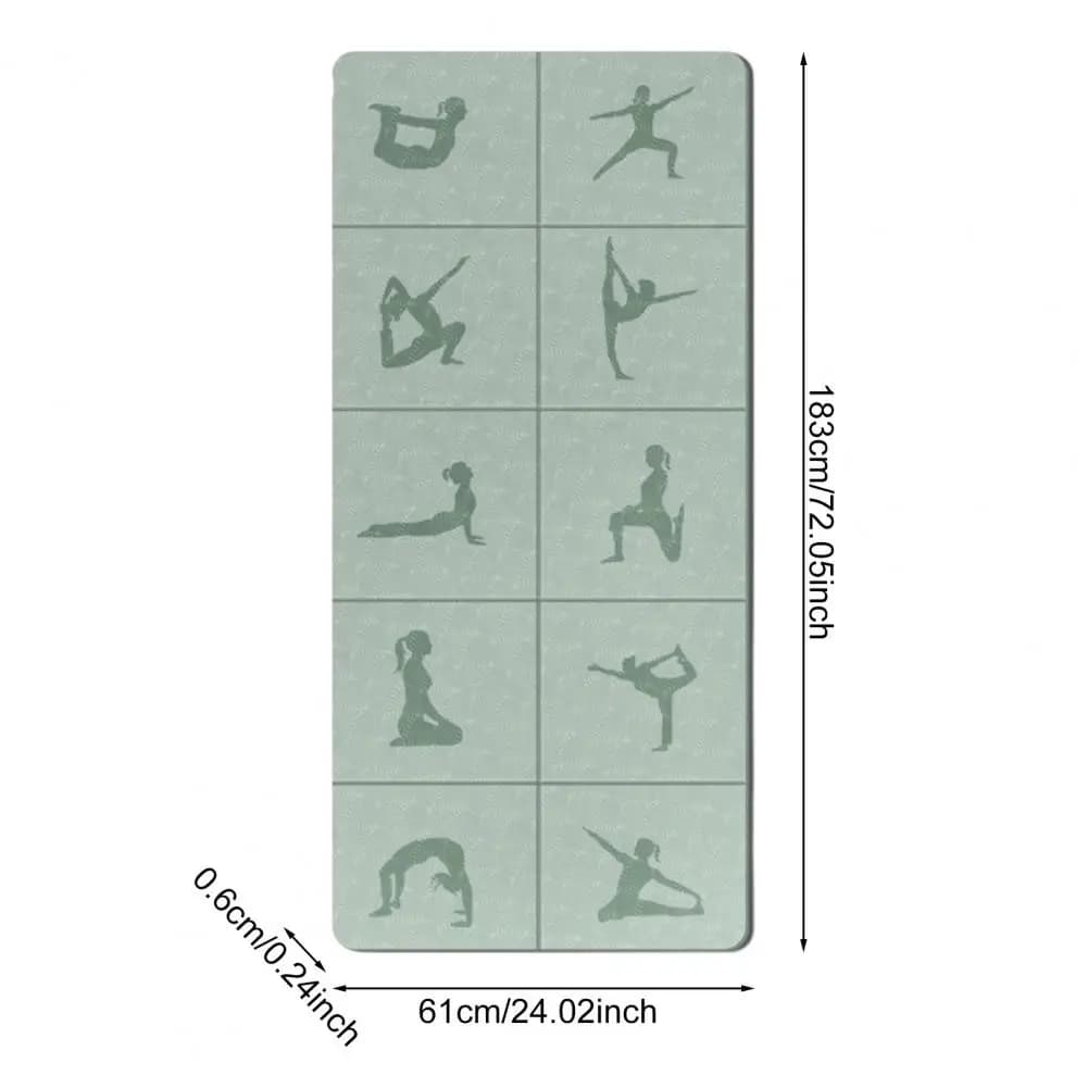 Tappetino Yoga Pieghevole Extra Portatile, Spesso in TPE, Antiscivolo, per Uomo e Donna, per Casa, Palestra, Allenamento, Pilates, Esercizi a Terra