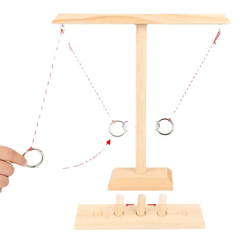 Gioco di lancio dell'anello in legno tavolo da lancio gancio ghiera giochi da tavolo in legno portatili per bambini adulti Home Party bar