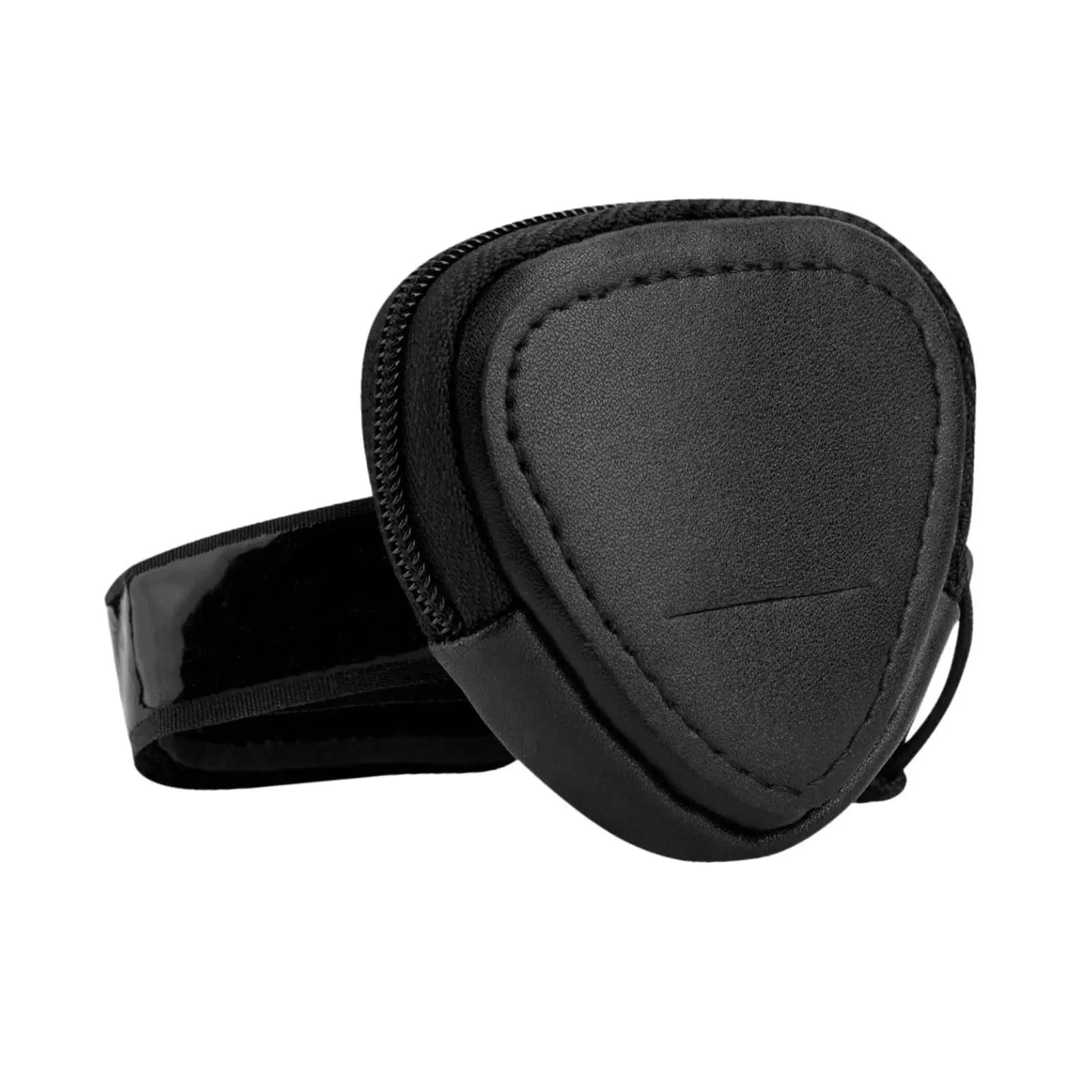 Guitar Pick Pouch with Adjustable Strap for Electric and Acoustic Guitars Versatile Use Black Holds up to 20 Picks Pick Holder