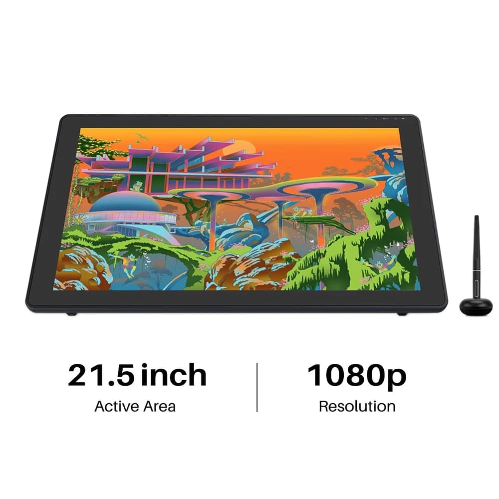 Tablet grafico Huion da 21,5 pollici Kamvas 22 Plus 140% sRGB Tavoletta grafica Supporto Linux MacOS Laotop Android USB3.1 DP1.2