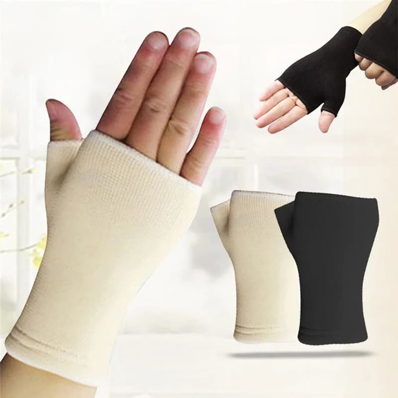 1 paio di protezioni per il polso ventilate ultrasottili per l'artrite, guanti di supporto per il polso della mano con palmo elastico, nuovo