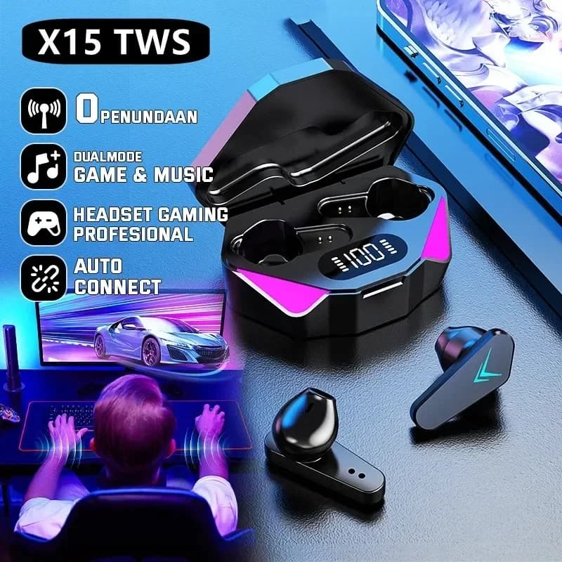 2025 New TWS Wireless Headset 5.3 Bluetooth Headphones Low Latenza Auricolari Esport Gaming Headphones Gamer with Microphones For xiaomi iphone
