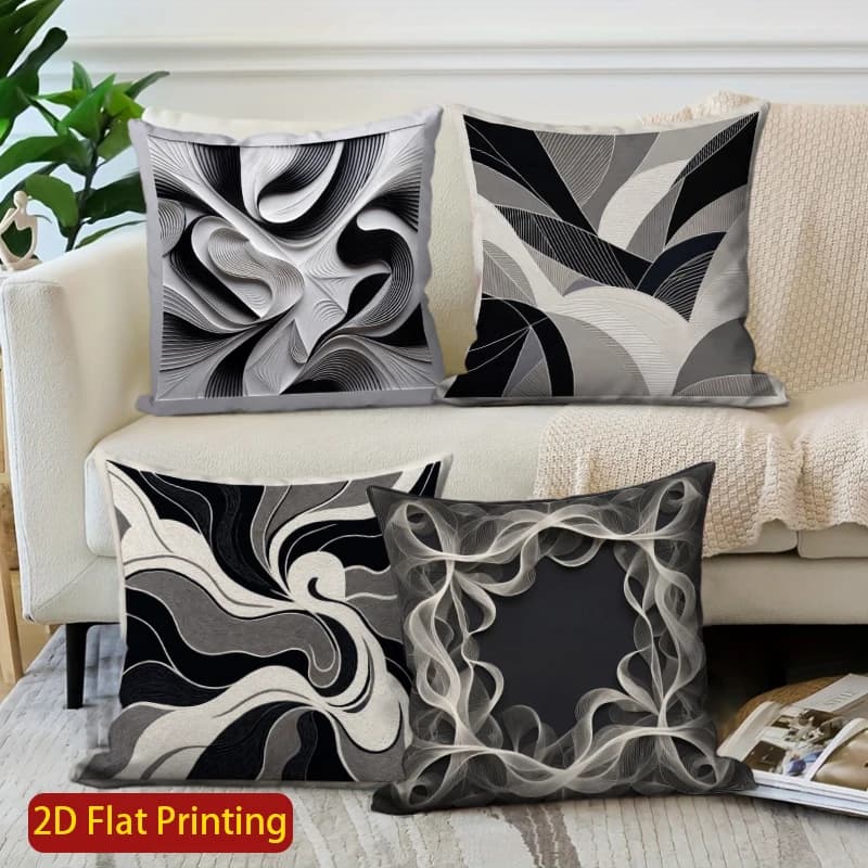 Cushions lining with digital print with modern 2D abstract pattern, suitable for sofa, bedroom, car.