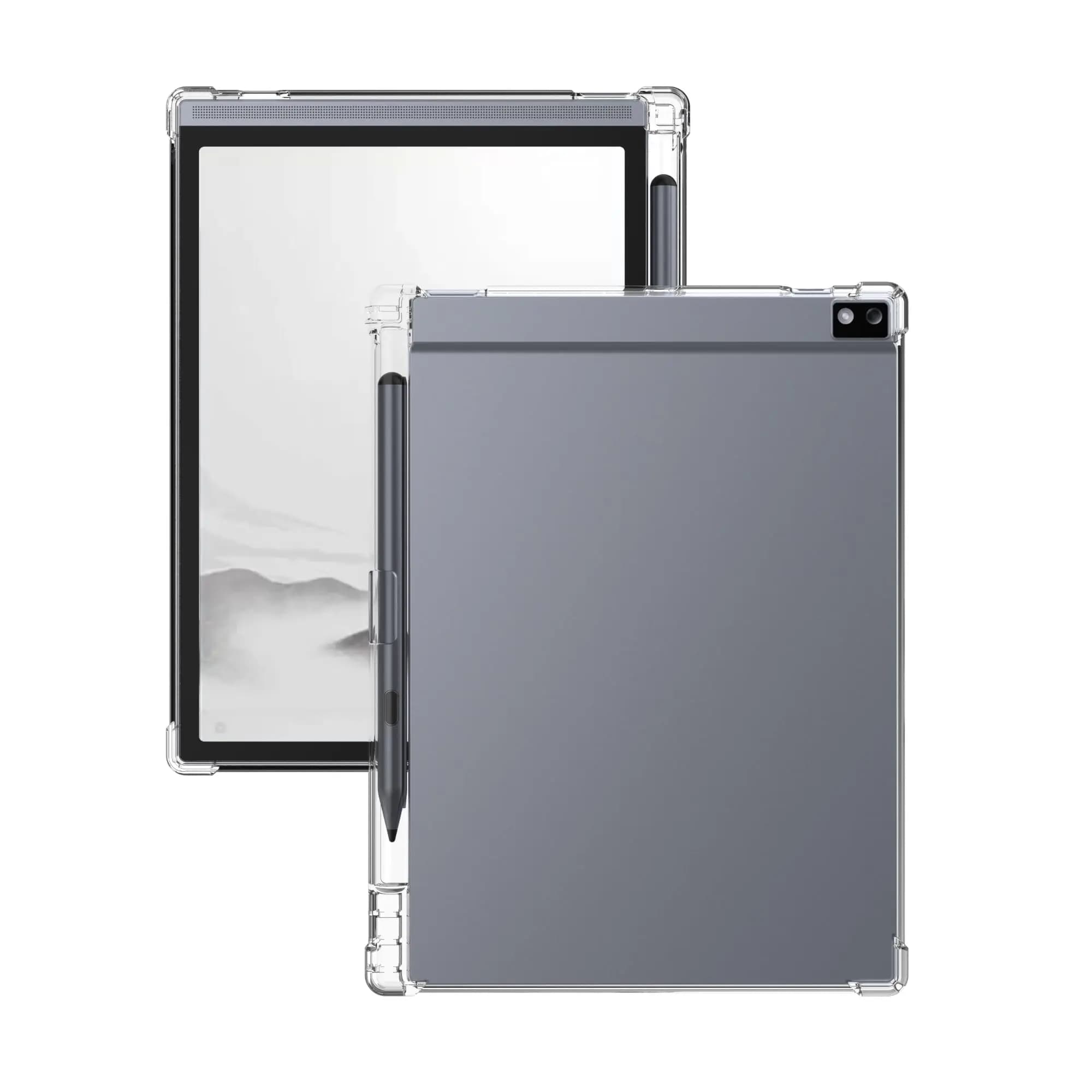 Transparent iFlytek tablet case AINote Air 2 8.2" - Transparent soft back cover in lightweight TPU with integrated pen holder