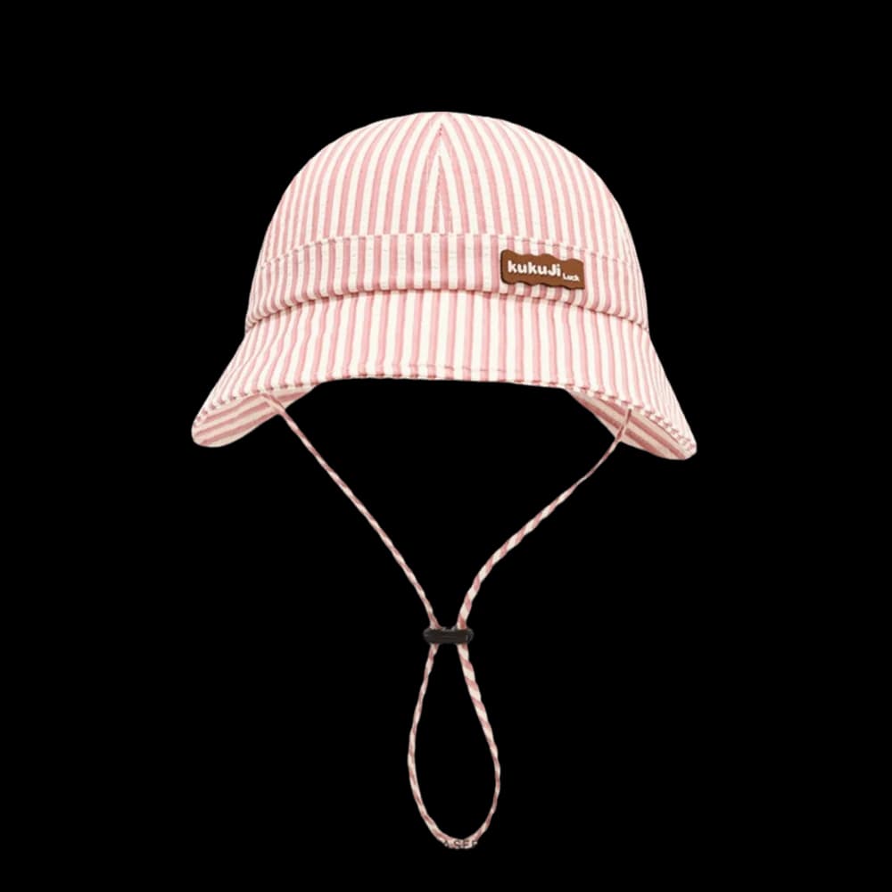 Nuovo Cappello da Pescatore a Righe per Bambini, Regolabile e Traspirante, in Cotone con Tesa Larga, Cappello da Sole Estivo per Bambini