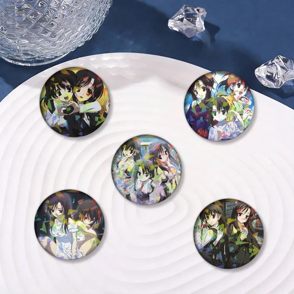 Spilla decorativa con stampa Anime S-School Days per laser, ideale per zaini, vestiti, cappelli, regali artistici