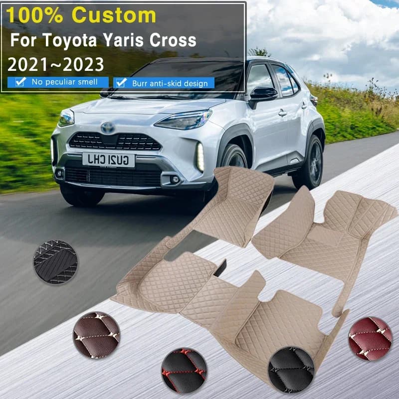 Tappetini per auto 3D non ibridi per Toyota Yaris Cross Yarisu Kurosu XP210 2021 2022 2023 Cuscinetti impermeabili Accessori auto 2