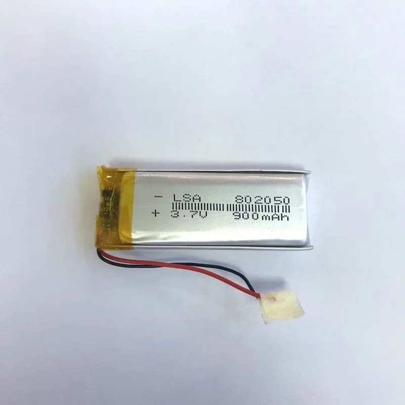 Batteria ai Polimeri di Litio Ricaricabile 802050 900mAh-3.7V per Scanner, Dispositivi Indossabili Intelligenti, Altoparlanti Bluetooth