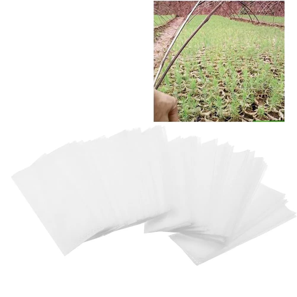 500 Sacchetti per Vivaio in Tessuto Non Tessuto Biodegradabili Traspiranti, Sacchi per Coltivazione Piante, Vasi in Tessuto per Semenzai, Forniture da Giardino