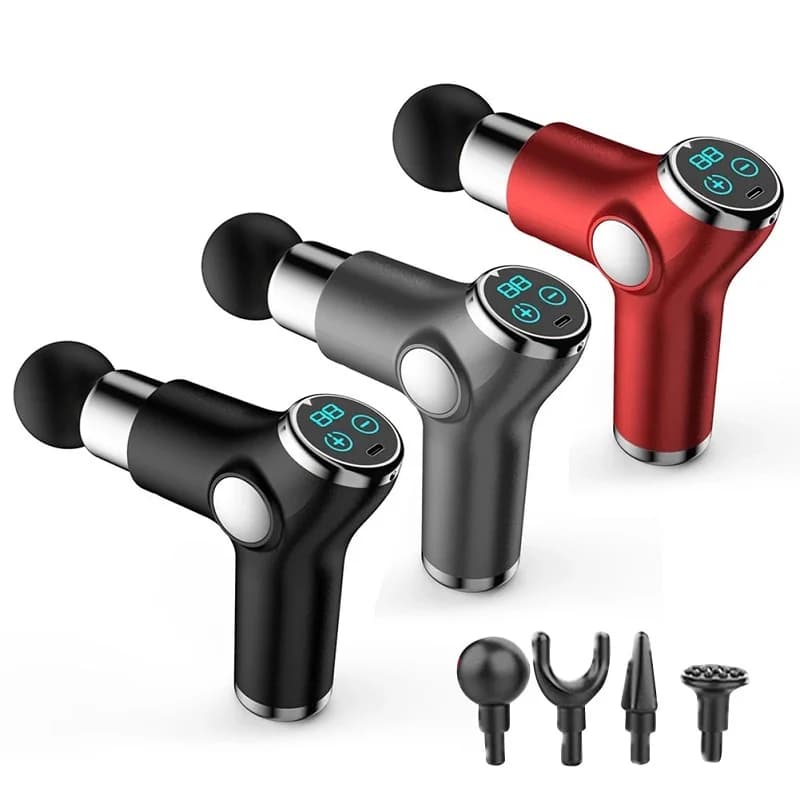 New Mini Fascia Gun KH-515 USB Rechargeable Cordless Hand Held Massage Gun 32 Speed LED Touch Screen Percussion Muscle Massager