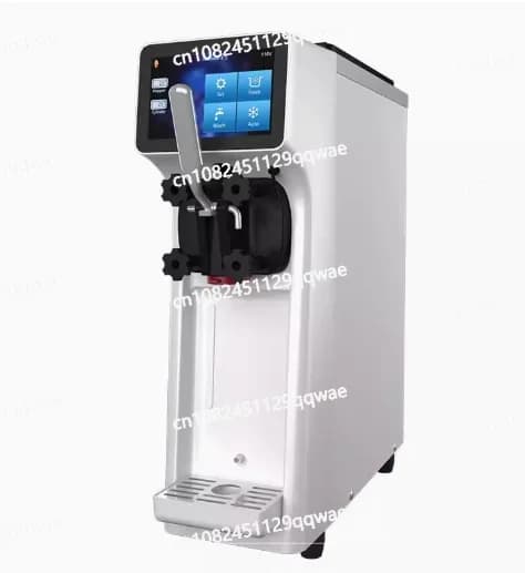 Gelatiera commerciale, macchina per servire soft da banco con tramoggia da 4,5 litri, cilindro da 1,6 litri, touch screen, allarme di carenza
