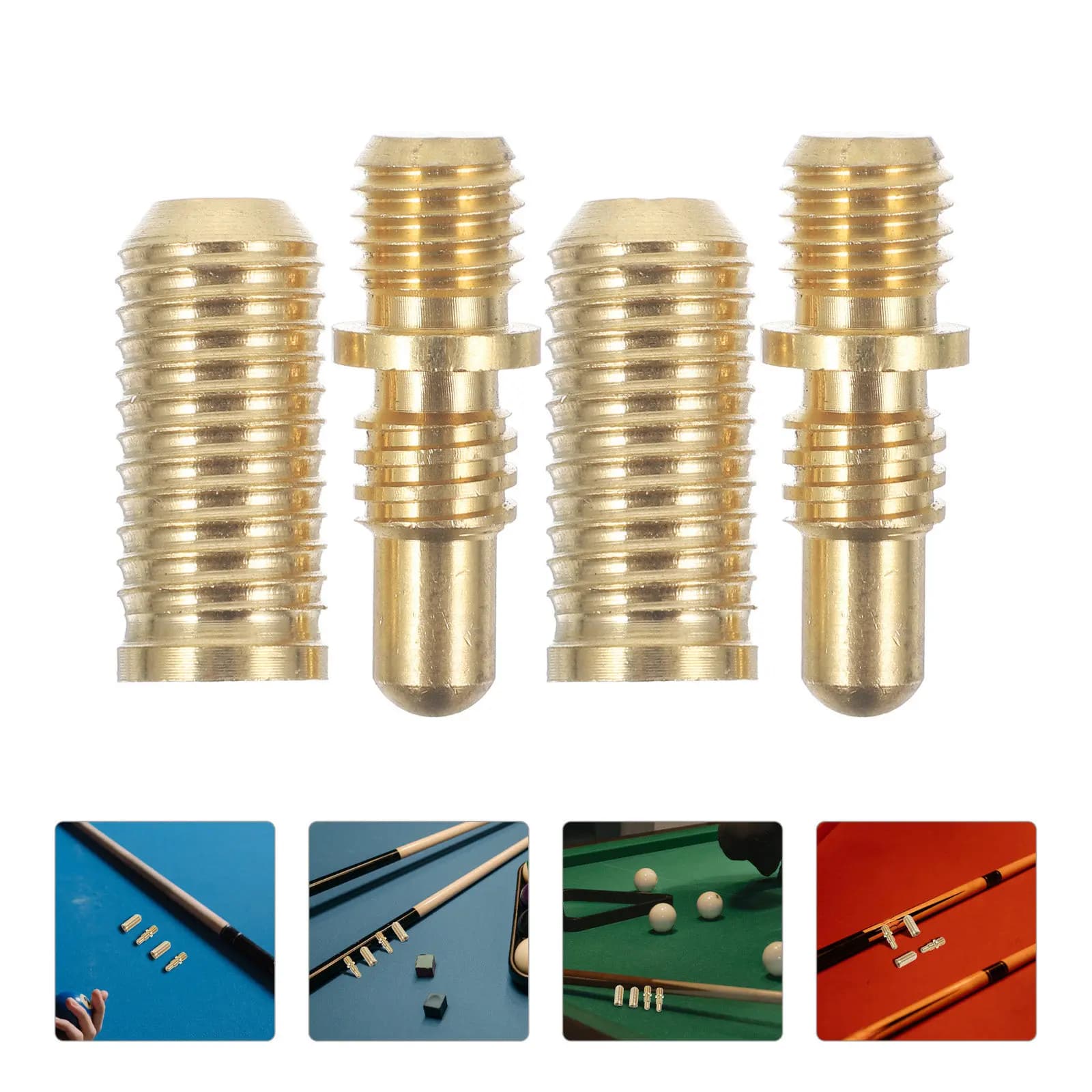 2 Set di Viti in Rame Resistenti per Giunti di Stecche da Biliardo, per Riparazione ed Estensione, Hardware Antiruggine e Resistente all'Usura