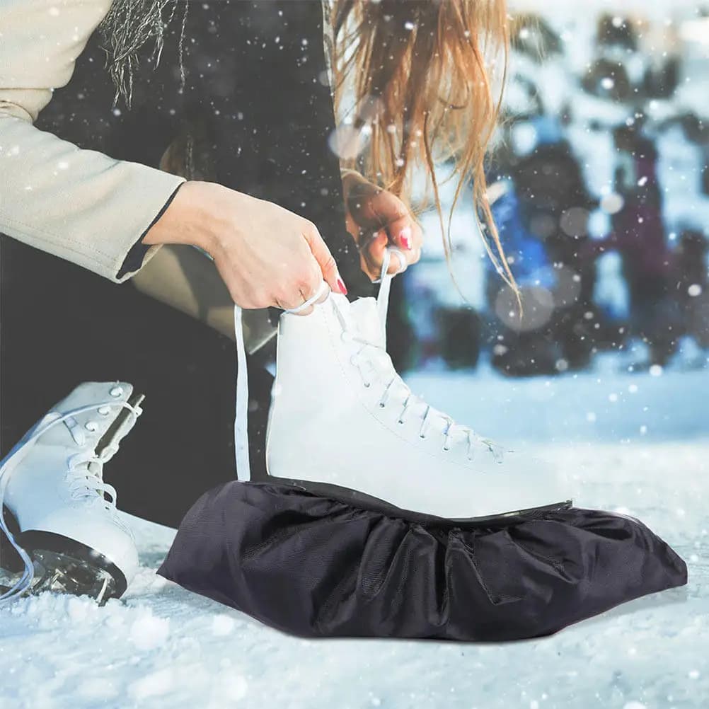 2Pcs Ice Skate Blades Covers Figure Skate Guards For Ice Skating Hockey Prevention Elastic
