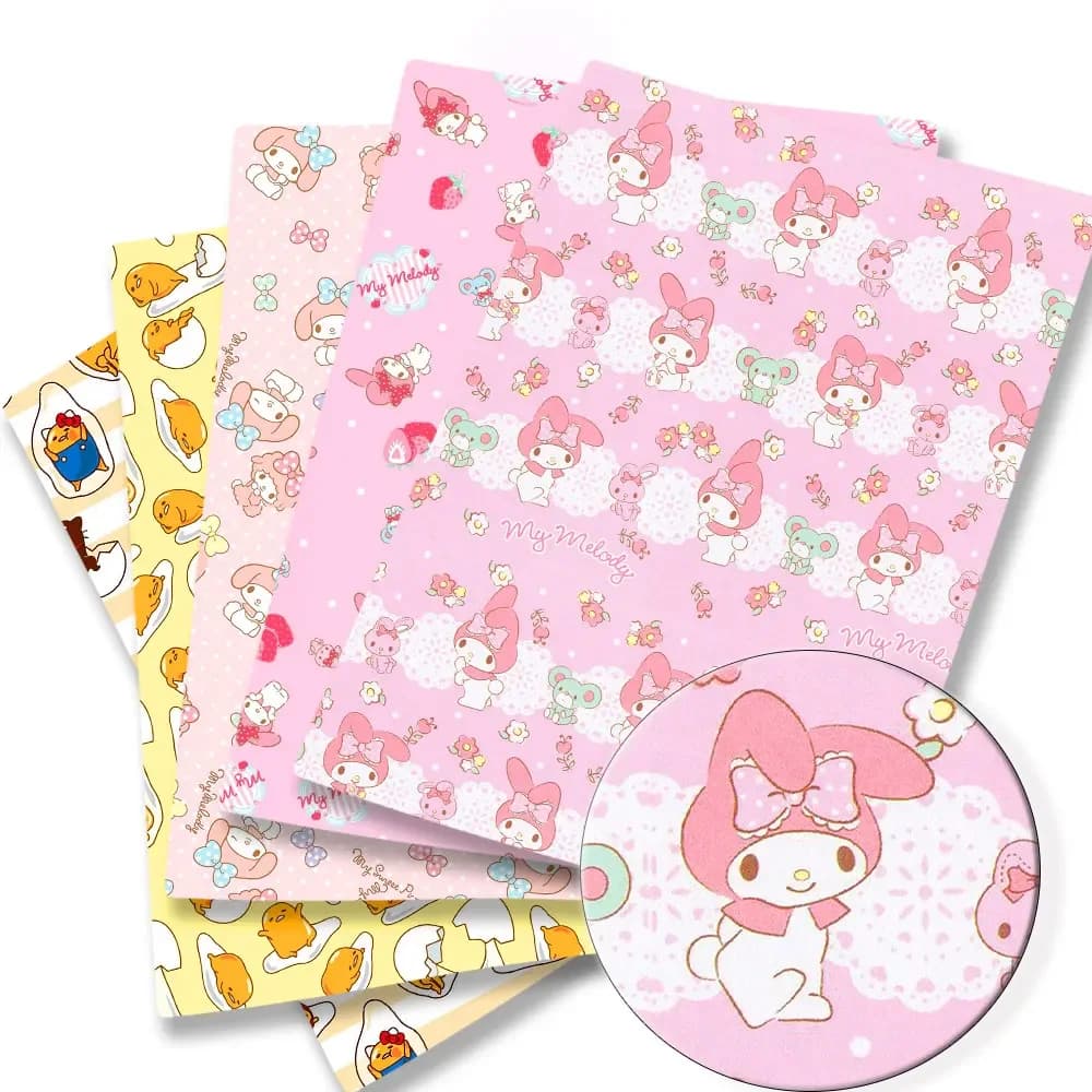 Hello Kitty 140x50 CM Del Fumetto Poliestere tessuto di cotone Patchwork Tessuto Per Bambini Tessili Per La Casa Cucito Bambola Vestito Tenda Tessuto di cotone