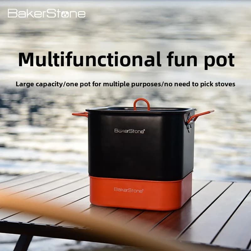 BakerStone Outdoor Camping Stove Outdoor Cooker Kettle Pantry Equipment Portable Outdoor Camping Crockery Pot