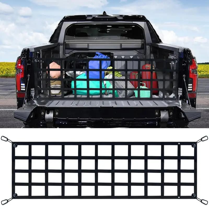 Organizzatore per bagagliaio di un'auto Rete di protezione UV Camioncino Letto Rete di carico Rete portellone Rete di stoccaggio per carico Divisore Accessori per auto