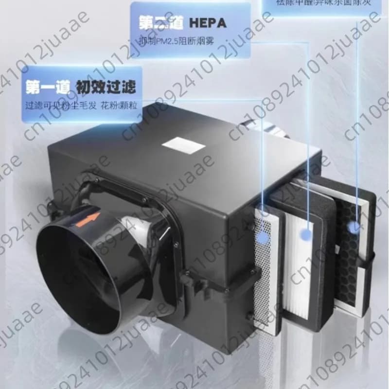 500M 3/h Tubo filtro aria fresca Filtro aria PM2.5 Scatola filtro anteriore Elemento purificatore Polvere e rete per insetti 100 # 150 #