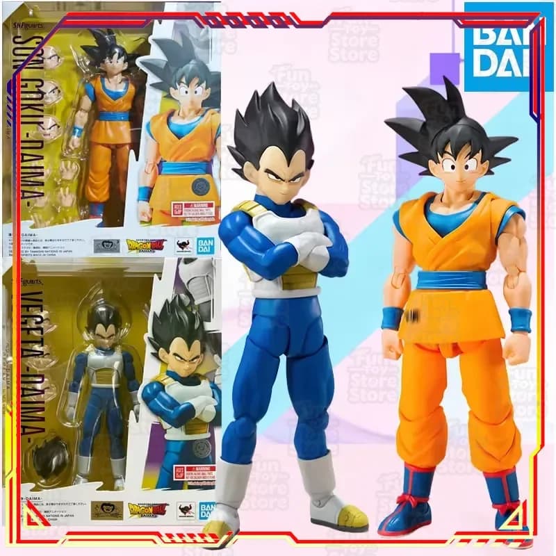 BANDAI S.H.Figuarts DRAGON BALL VEGETA DAIMA SON GOKU DAIMA Action Figure Scatola originale Disponibile Modello Giocattolo Regalo per bambini