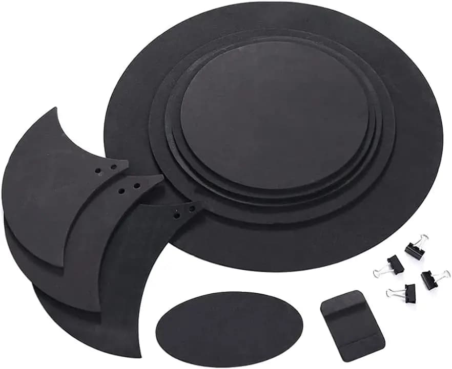 10 cuscinetti per batteria silenziosi per batteria 5 batteria 3 piatti Jazz Drum Silent Pad Set di cuscinetti per esercitazioni Ammortizzatori per batteristi di tutte le età