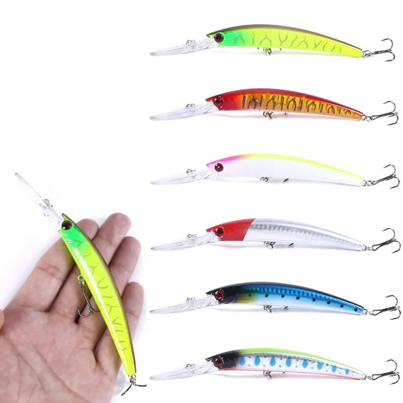 15cm 15g Fishing Lure Deep Diving Jerkbait artificiale Hard Bait Fishing Wobblers Minnow Lure per Bass Pike Carp Fishing Tackle