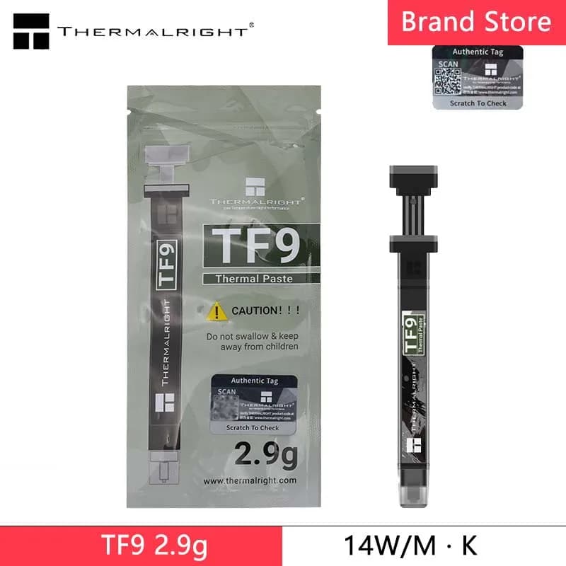 Thermalright TF9 grasso termico CPU pasta termica computer notebook scheda grafica GPU raffreddamento silicone TF9 2.9g con raschietto