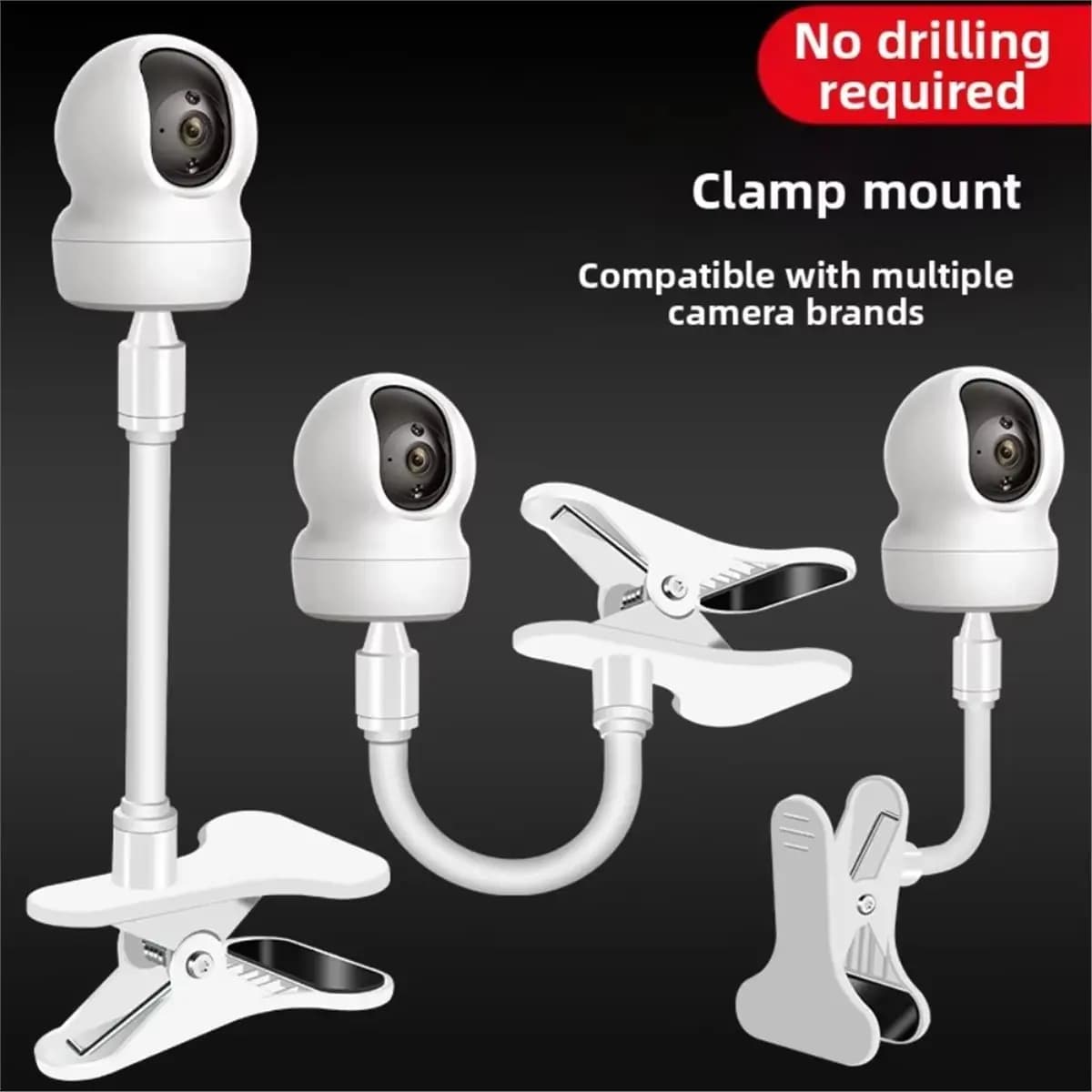Supporto Flessibile con Morsetto per Monitoraggio, Asta Regolabile per Supporto Fotocamera C200 C210 C220 C201