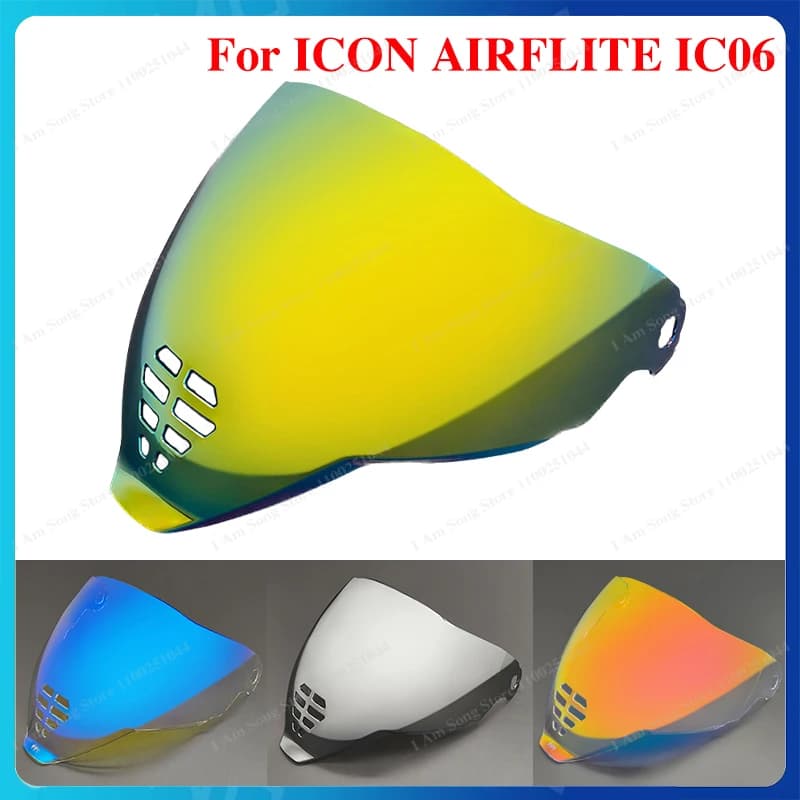 Visiera per Casco Moto ICON AIRFLITE IC06 Anti-UV Antipolvere Antivento Trasparente, Ricambio Visiera Casco
