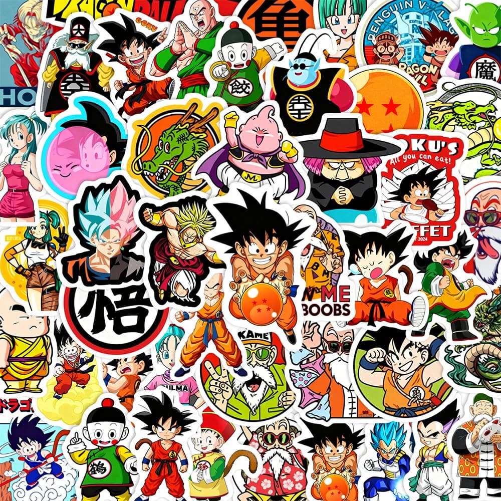 10/30/60pcs Dragon Ball Cartoon adesivi Animes decalcomanie Graffiti telefono portatile notebook valigia impermeabile adesivo fresco giocattoli