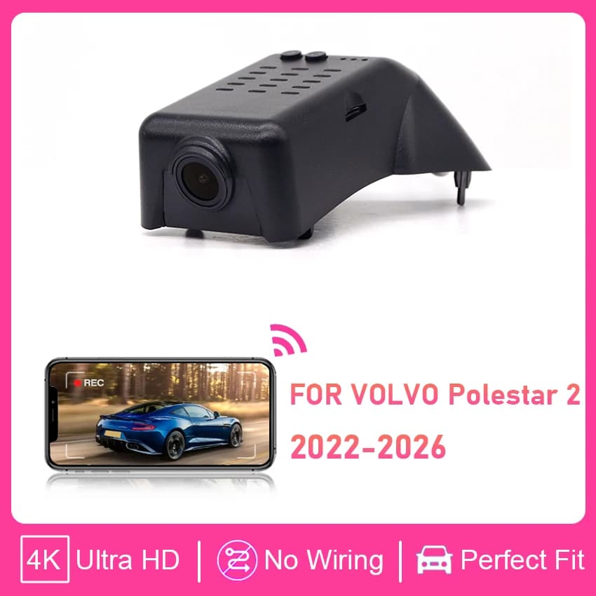 Dash Cam 4K Plug and Play for Volvo Polestar 2 (2022-2026), DVR Camera for Auto Polestar 2