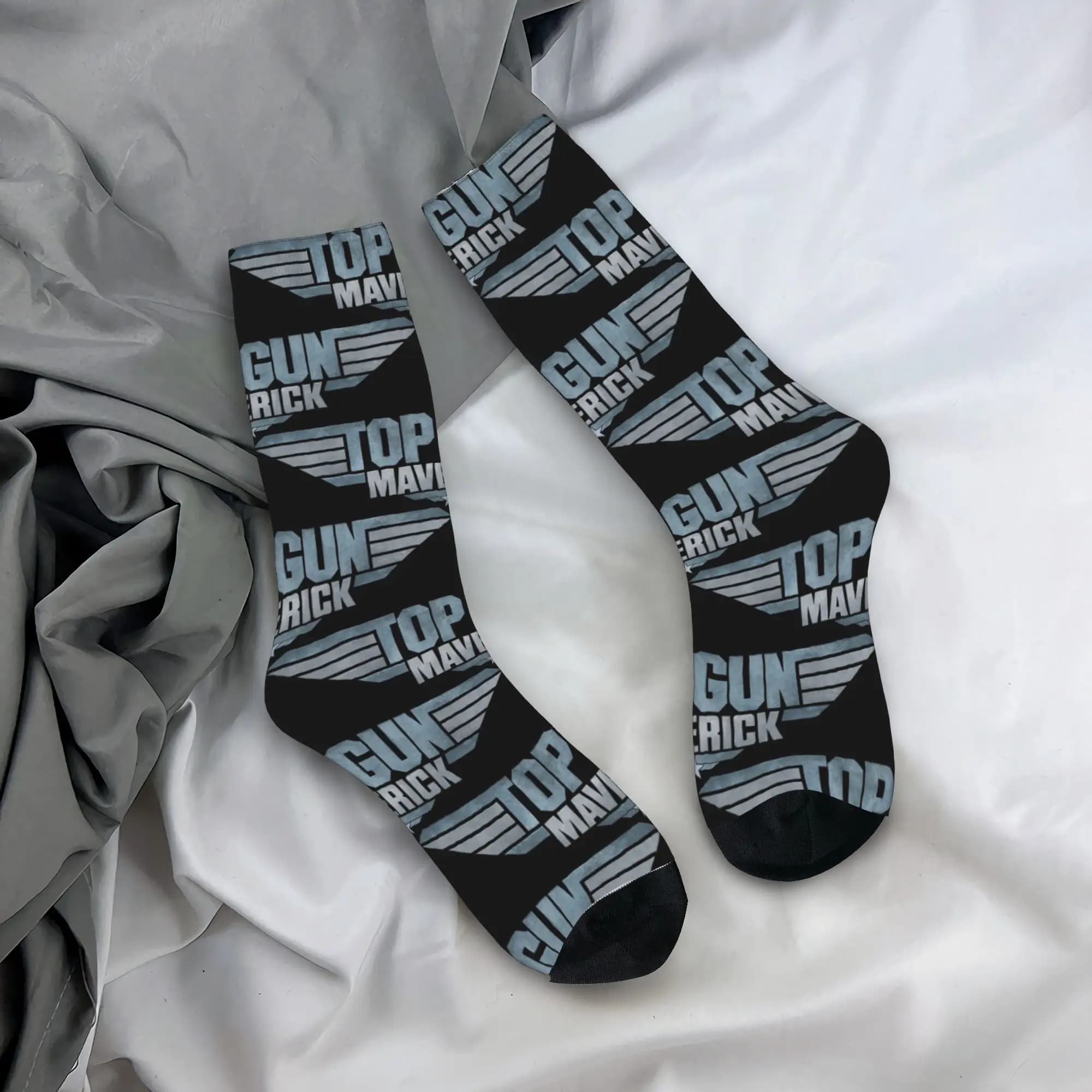 Custom Fashion Top Gun Maverick Socks Men Women Warm 3D Printing Football Sports Socks