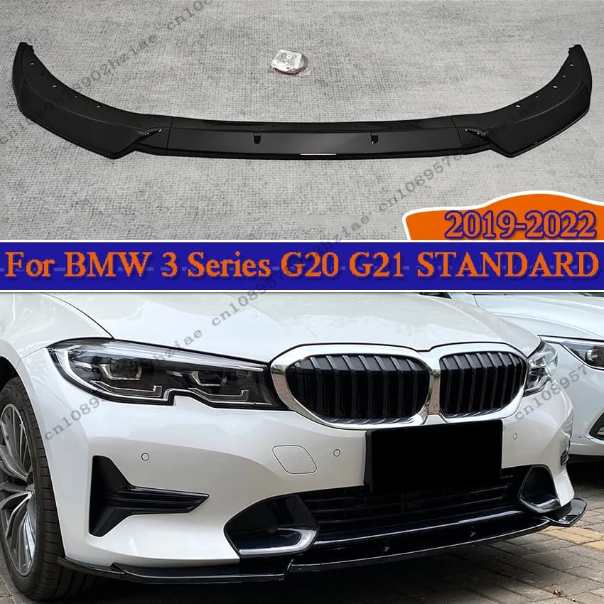 Car Bumper Lip Spoiler Splitter For BMW 3 Series G20 G21 STANDARD 2019-2022 Maxton Style Front Bumper Spoiler Diffuser Tuning
