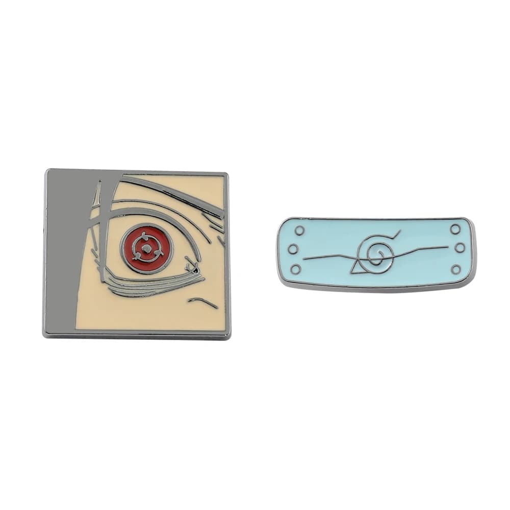 Set of 2 Creative Animated Card Pins, Custom Distinctive Metal Foil Shaped Eyes, Accessories for Wallets, Bags, Clothing and Jewelry