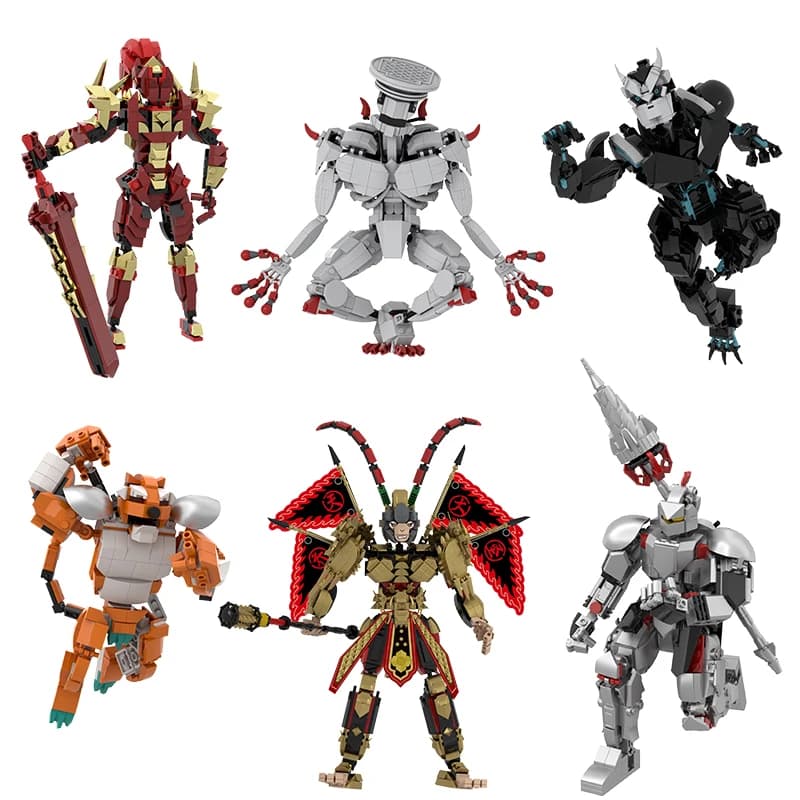 Regali di compleanno per bambini con blocco da tavolo portatile assemblato della nuova serie Monster, giocattoli puzzle fatti a mano Kaiju No.9 e No.8