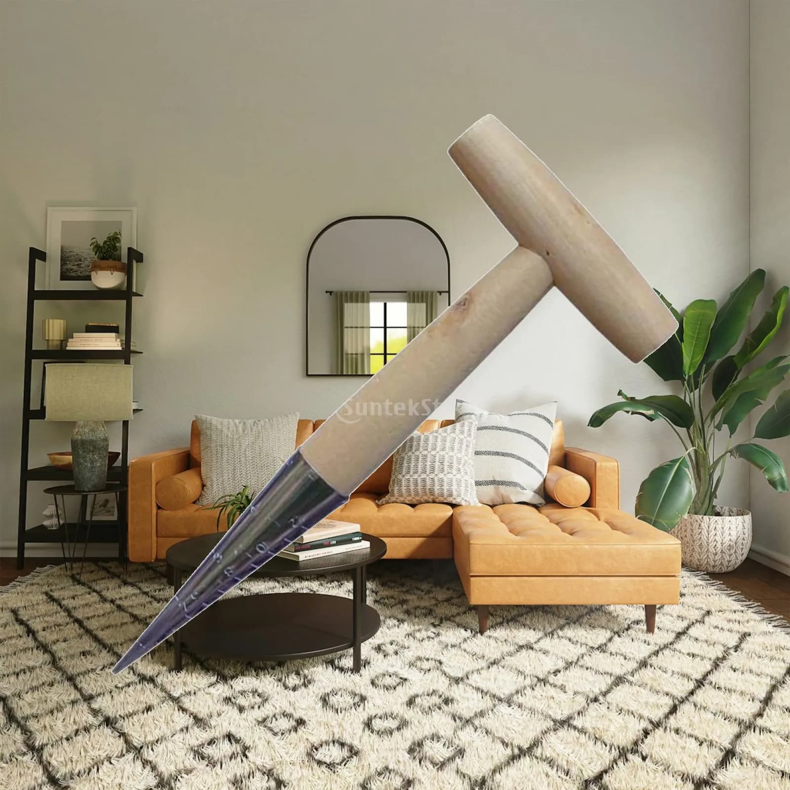 Accessorio Premium in Legno e Metallo per Semina di Semi di Verdure e Fiori, Strumento per Giardinaggio