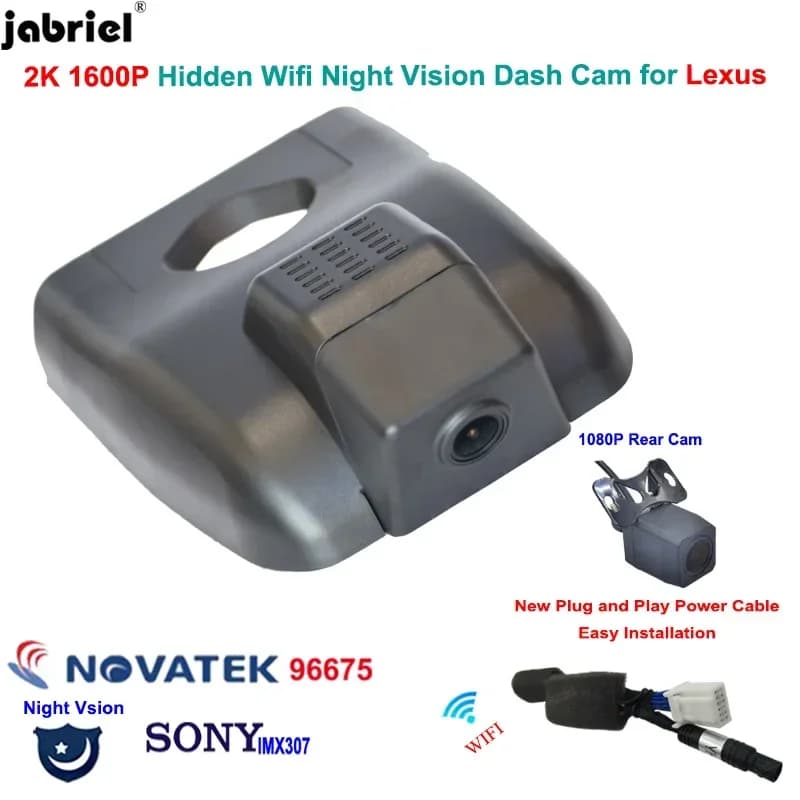 2K 1440P Dash Cam Wifi Auto DVR Registratore 24H per Lexus ES350 ES330 ES300 ES300h ES250 2008 2015 2016 2017 2019 2020 2021 2022