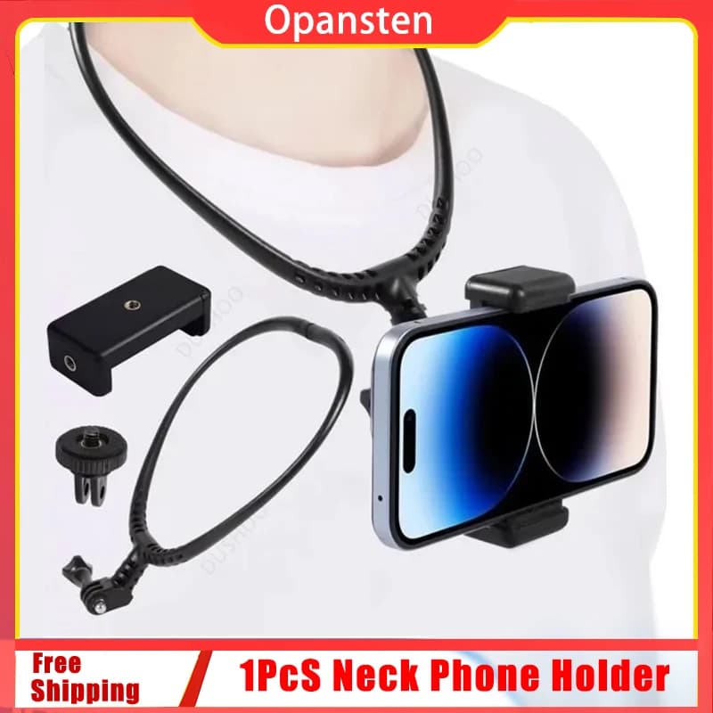 1PCS Collo Appeso Selfie Stick Supporto Del Telefono Del Basamento per iPhone 16/15/14/13/12 Samsung S25 Xiaomi Cellulare Action Camera Staffa