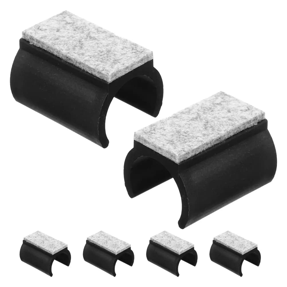 6 pezzi di protezioni per gambe di sedie in feltro, protezioni per pavimenti a forma di U, cuscini antiscivolo per gambe di sedie, protezioni per mobili, riduzione del rumore