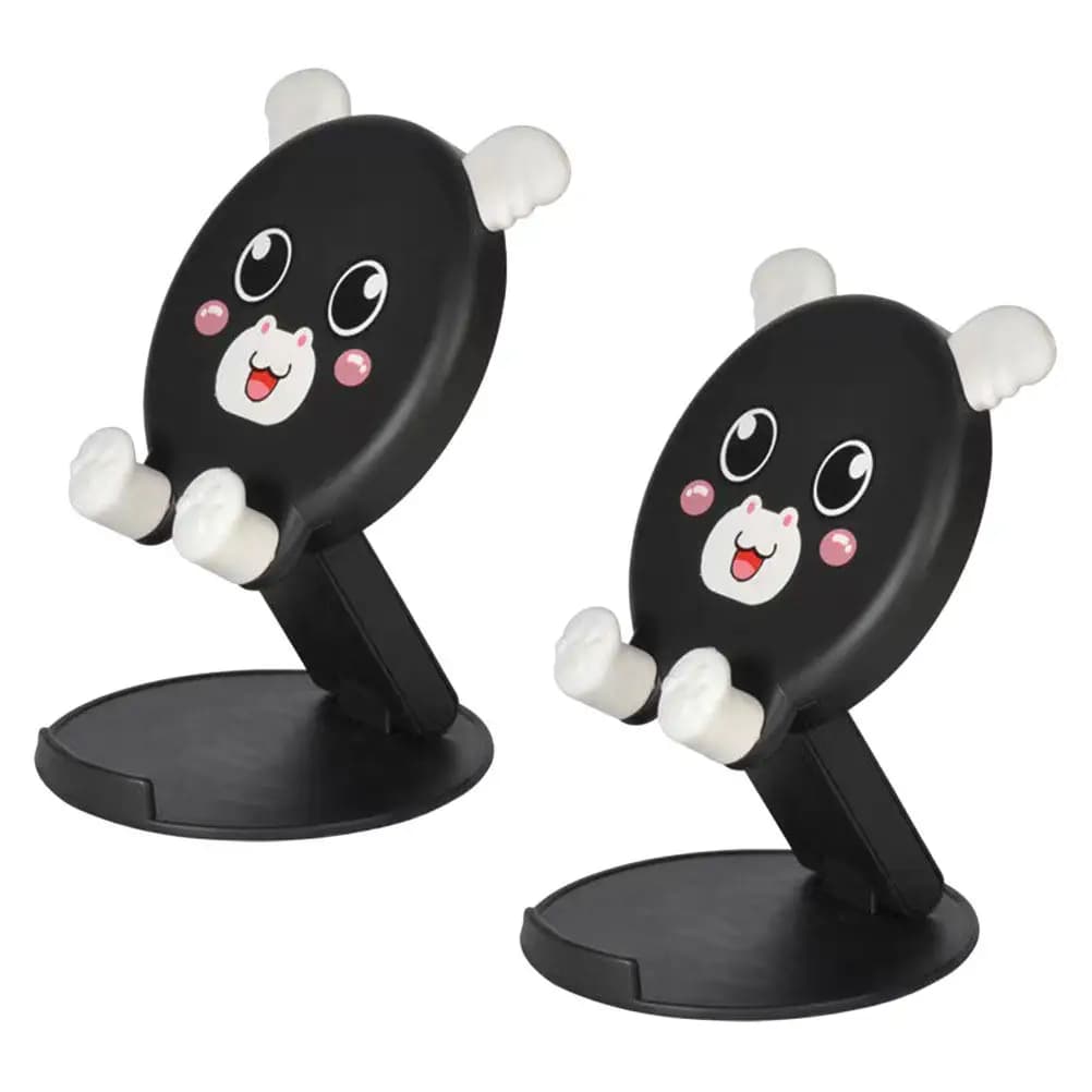 2pcs Phone Holder Smartphone Silica Gel Rack Universal ABS Material Non Slip Desk Conferencing Live Streaming Cellphone Bracket