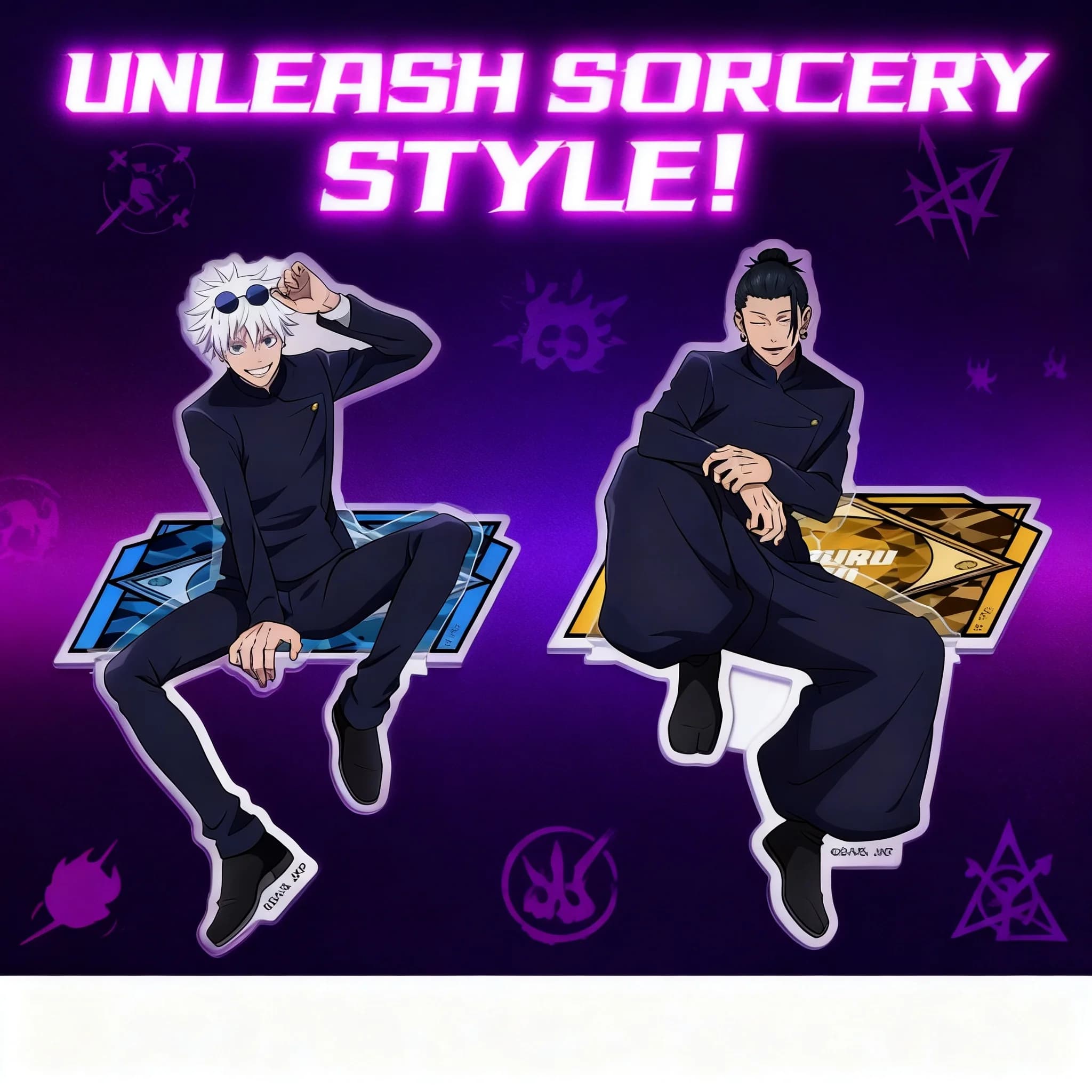 Jujutsu Kaisen Gojo Satoru Geto Suguru Statuetta in Acrilico, Merchandise Anime, Regalo da Collezione, Decorazione per Otaku