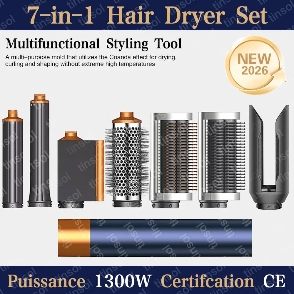 New multifunctional hair dryer 7 in 1 and styling tool Iron curling brushes hot air hairbrush Bars hair curlers Professional plate