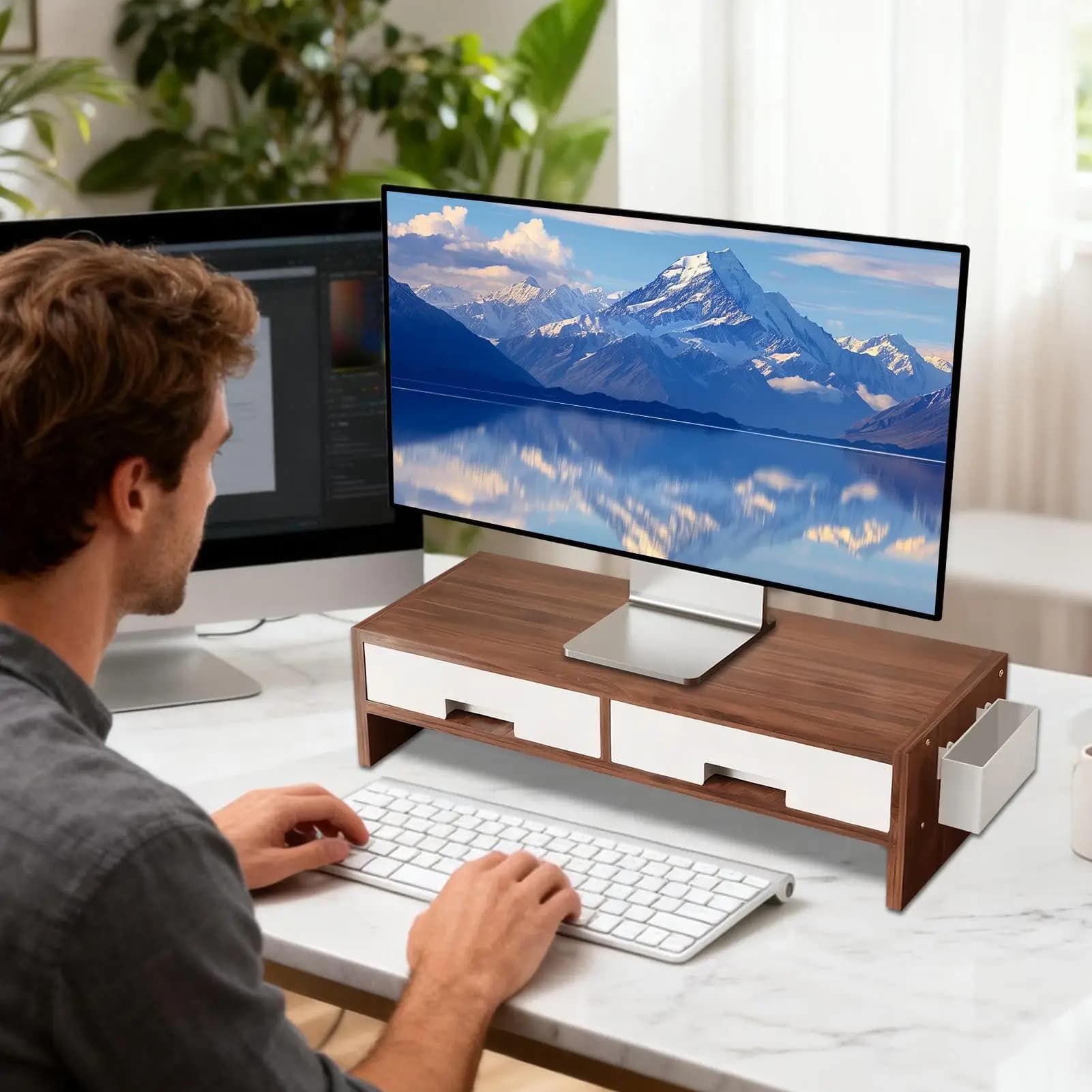 Monitor Support Robusto Extension Support Organizer Riser for Family Friends Desktop Monitor Home Offices Bedroom Studio Interior
