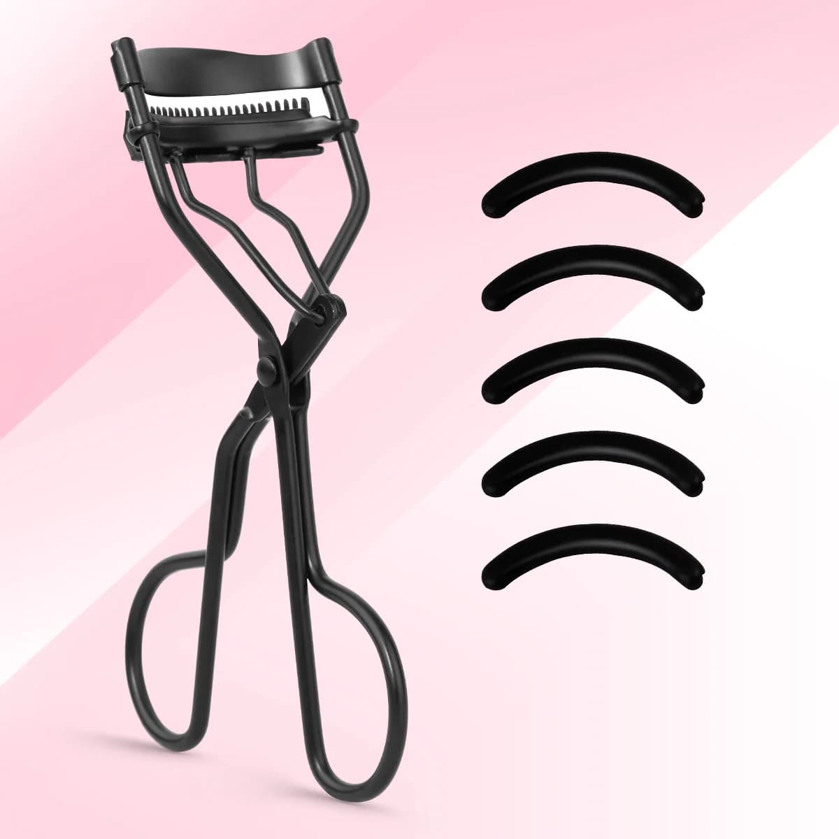 1 portable crease with 5 silicone bearings, stainless steel crease, large permanent eye modeling.