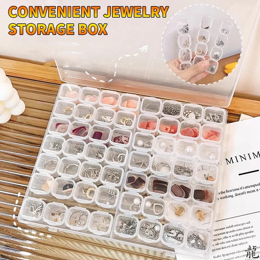 Scatola per Ricamo a Diamante 56/28, Accessori per Pittura a Diamante e Punto Croce, Contenitore Utile Smontabile