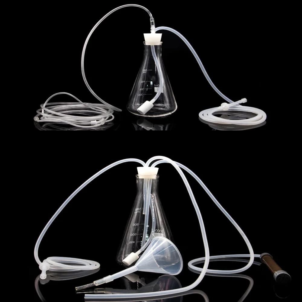 Fiaschetta Professionale da 1000ml 500ml Interamente in Vetro con Bollicinatore per Acqua e Umidificatore