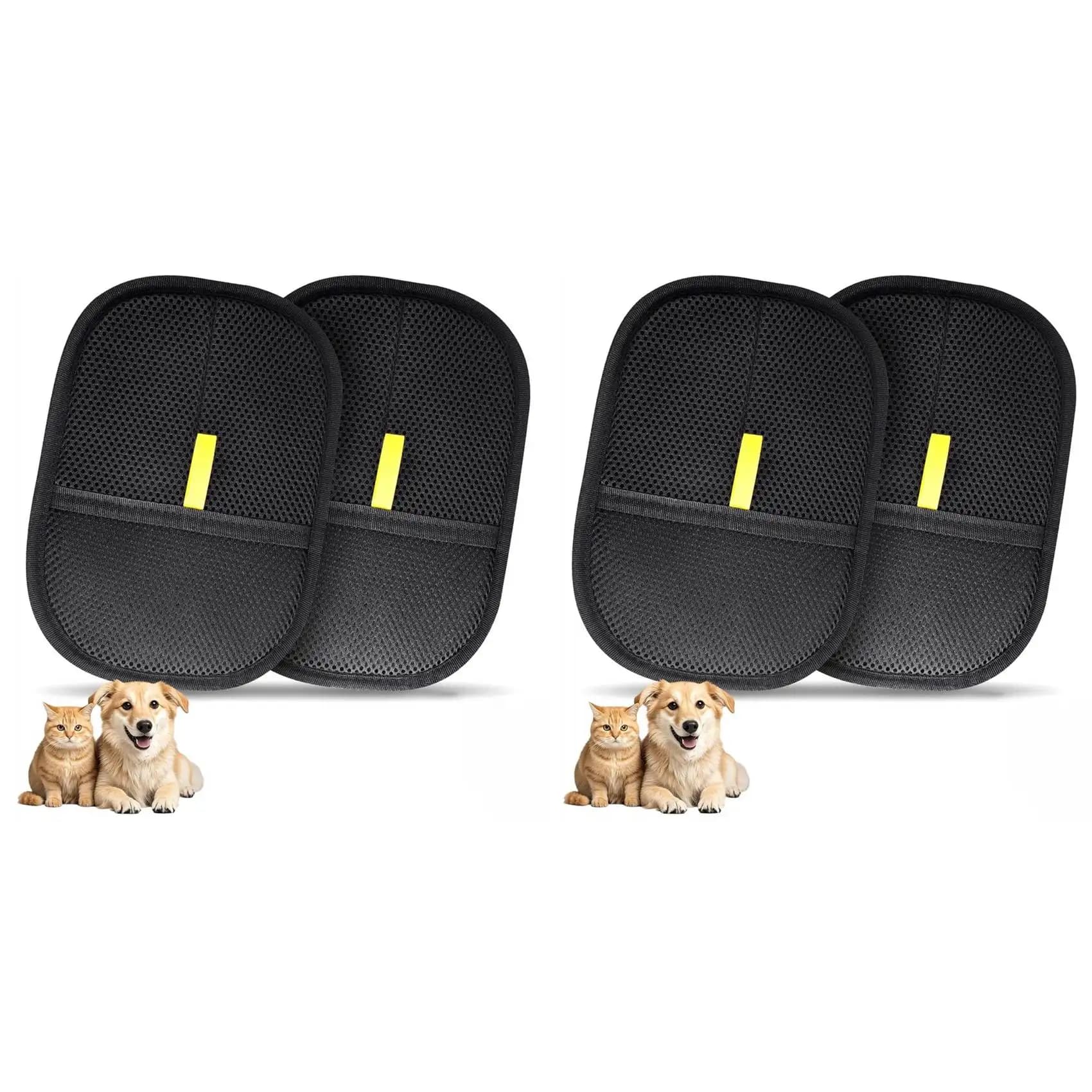 Guanto Multifunzione per Rimozione Peli di Animali Domestici, Spazzola Elettrostatica Riutilizzabile per Cani e Gatti, Set da 4 Pezzi