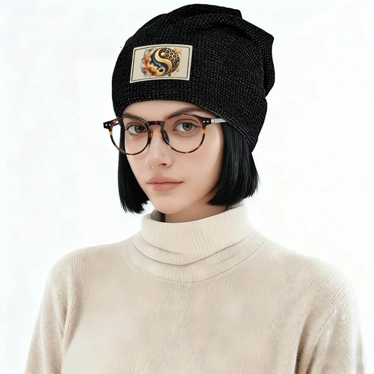 Leopard Yin Yang Luxury Gold Marmo Equilibrio Skullies Berretti Hot Hats Autumn Winter Berretto Leafed in Pile Hood for Man Woman