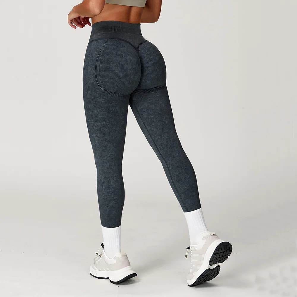Leggings da yoga Impact per donna, senza cuciture, a vita alta, modellanti con effetto push-up, ideali per l'allenamento sportivo.