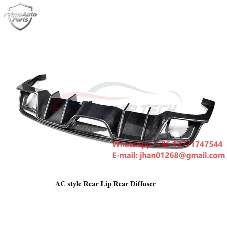 Carbon Fiber Rear Lip Rear Bumper Splitter Rear Diffuser Lower Chin for AC Style F Ord Mustang Body Kits 2015-2017
